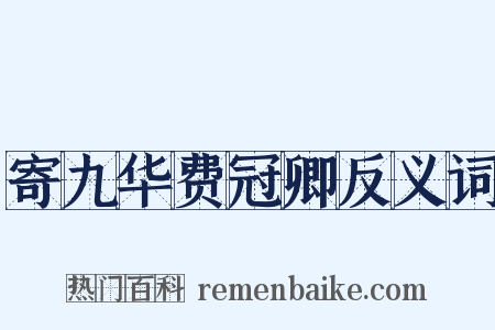 寄九华费冠卿反义词是什么意思的图片